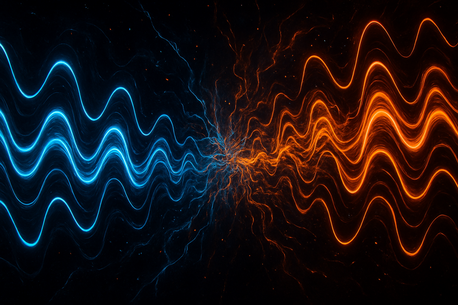 two frequencies of energy that conflict