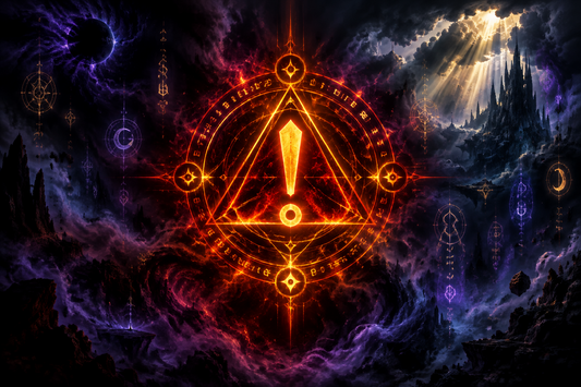 Mystical image conveying a warning to indicate what is my anger trying to tell me