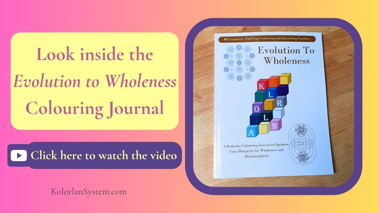 Load video: Click here to look inside the Kolorlan Evolution to Wholeness colouring book