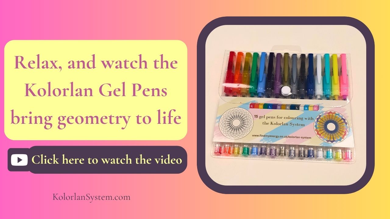 Load video: Click here to watch this video showcasing the Kolorlan Gel Pens colouring some Sacred Geometry
