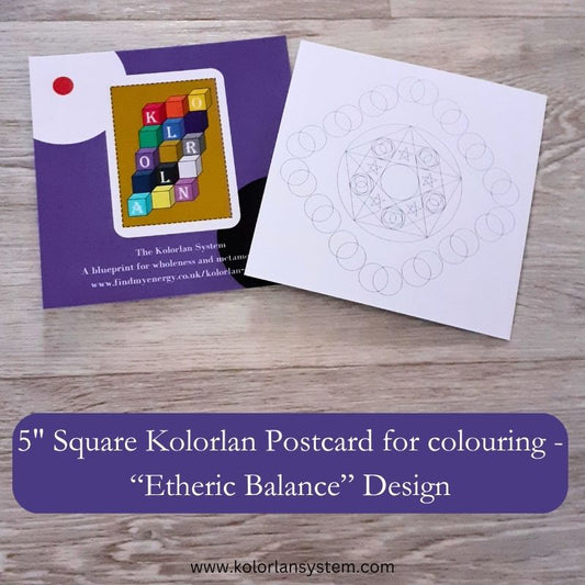 5" Square Postcard - Etheric Balance Design