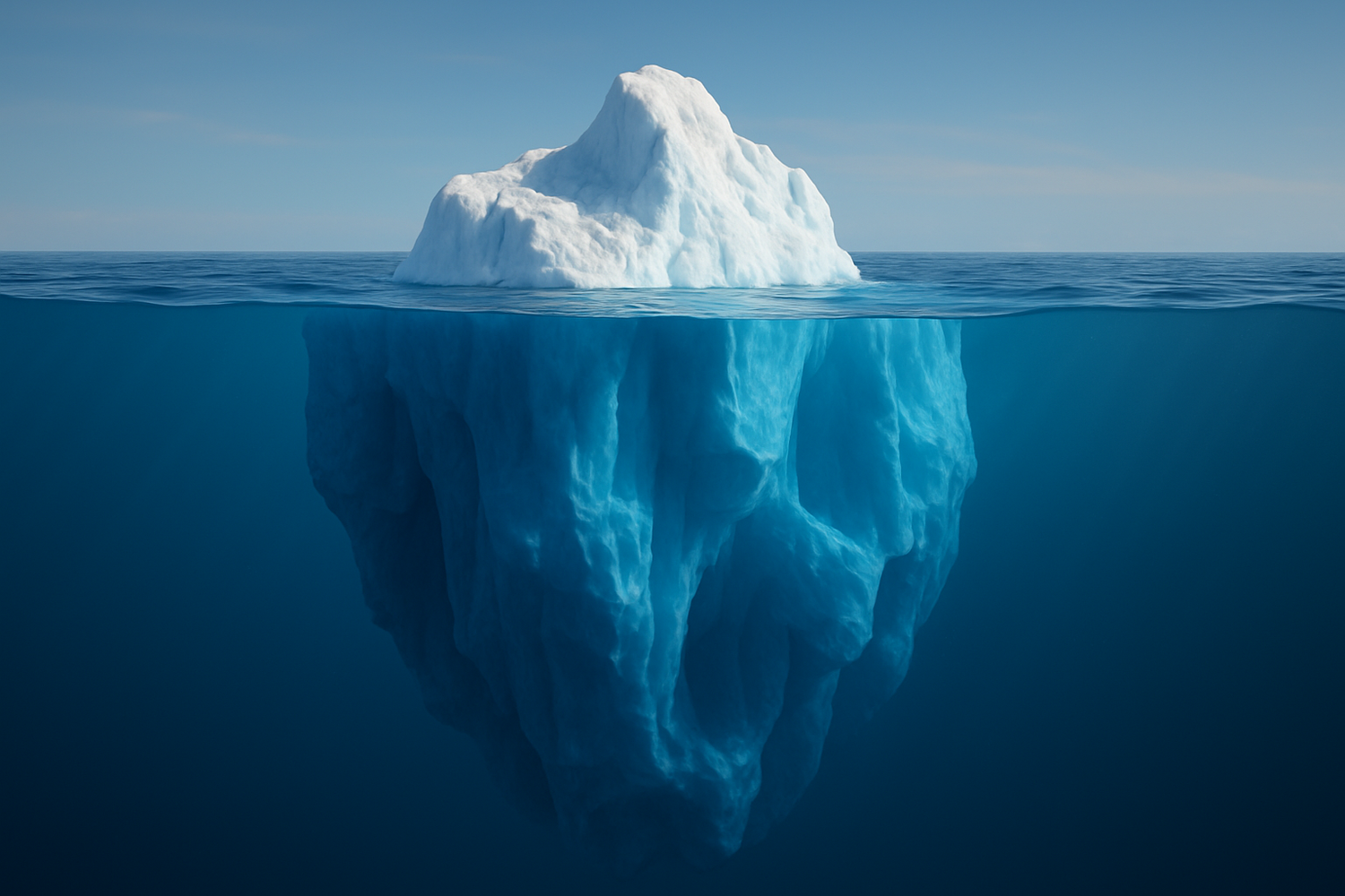 can you change the proportion so 90% of the iceberg is below the water