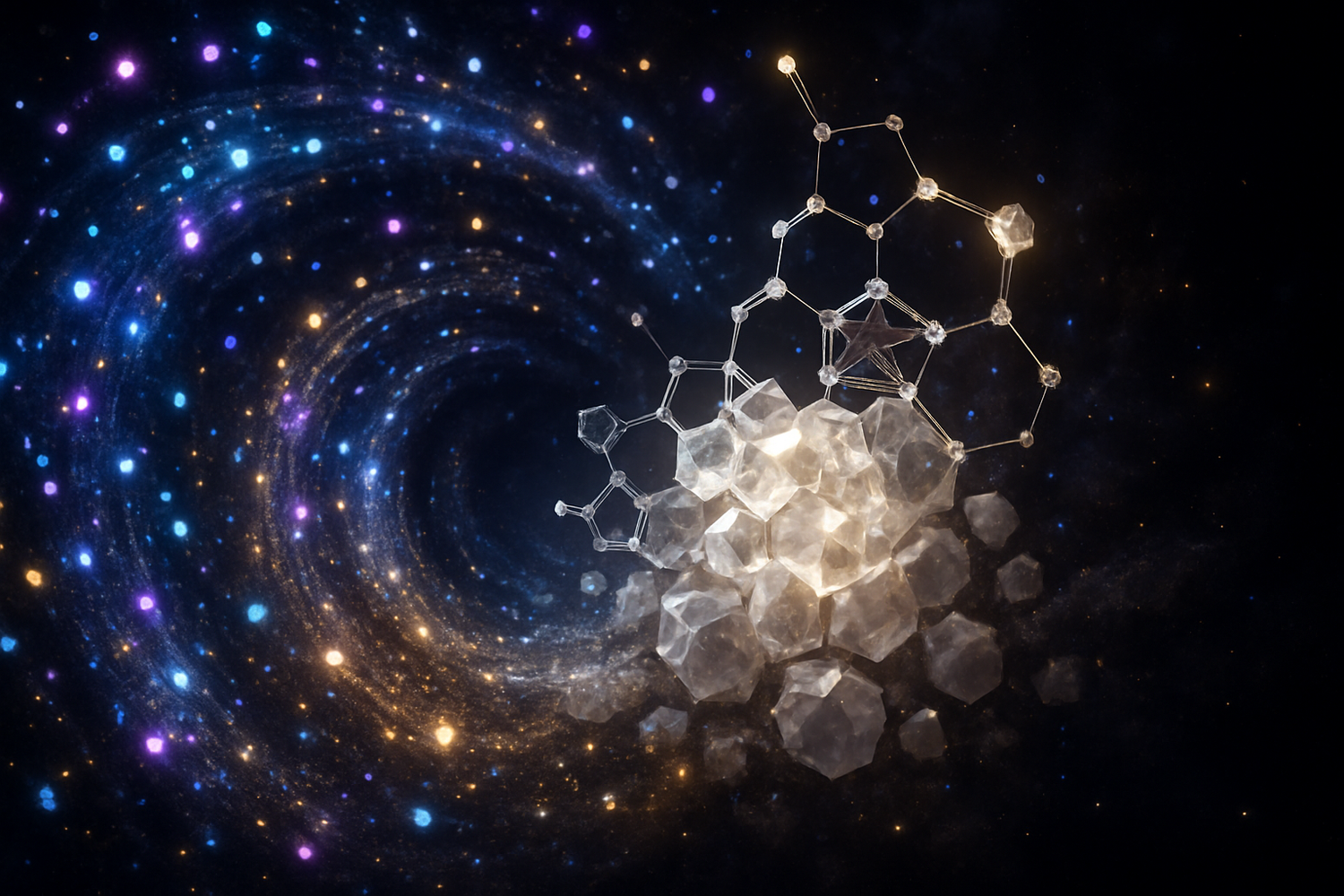 energy particles coming together to form matter